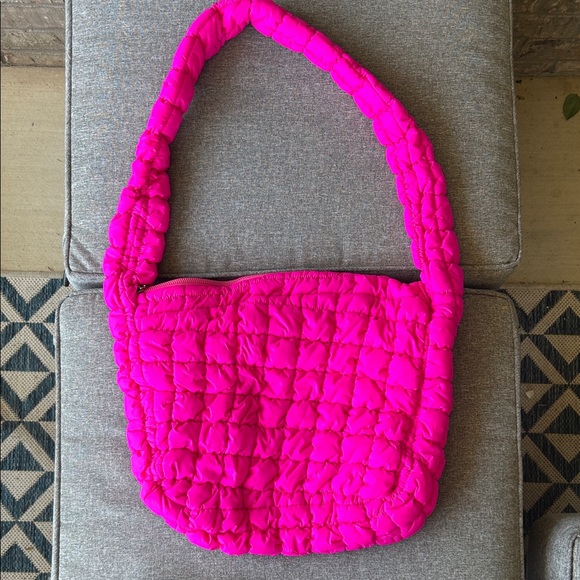 Source Unknown Handbags - Source Unknown Hot Pink Quilted Shoulder Bag